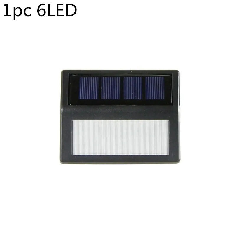 1pc 6LED 1/4 шт. светодиодный солнечный Мощность лампа движения PIR Сенсор настенный светильник на открытом воздухе Водонепроницаемый энергосберегающие лампы улицы освещение для сада во дворе безопасности лампа - Испускаемый цвет: 1pc 6LED