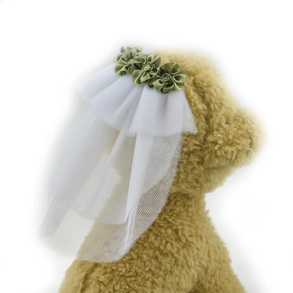 Вуаль для собак Гламурная маленькая собака кошка свадебное платье вуаль невесты