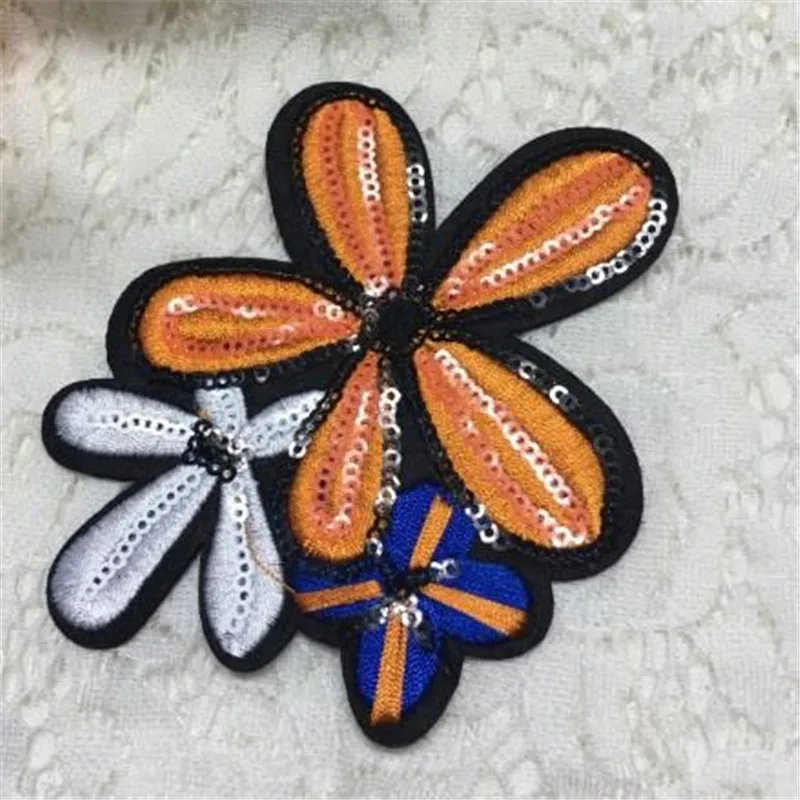 Girl men clothes sequins patch deal with it 12cm four-leaf clover iron on patches for clothing t shirt/jeans/dress free shipping | Дом и сад