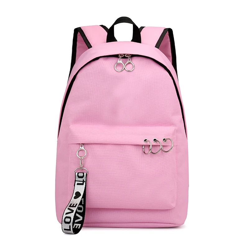 pink backpacks Модный черный рюкзак, школьные сумки для девочек-подростков, рюкзаки на плечо для путешествий, женский рюкзак для ноутбука, парусиновый рюкзак с принтом - Цвет: pink backpacks