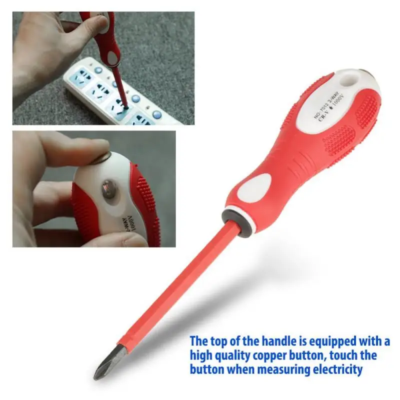 

1000V Electricity Voltage Test Pen Slot cross Dual Purpose Voltage Test Screwdriver High Voltage Test Pen Screwdriver