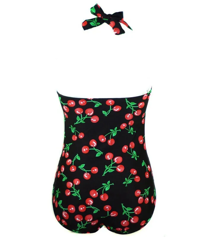 2016 летний сексуальный винтажный купальник с цветочным принтом монокини вишней
