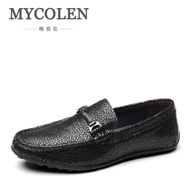 MYCOLEN/Мужская обувь для вождения из крокодиловой кожи удобные лоферы без застежки