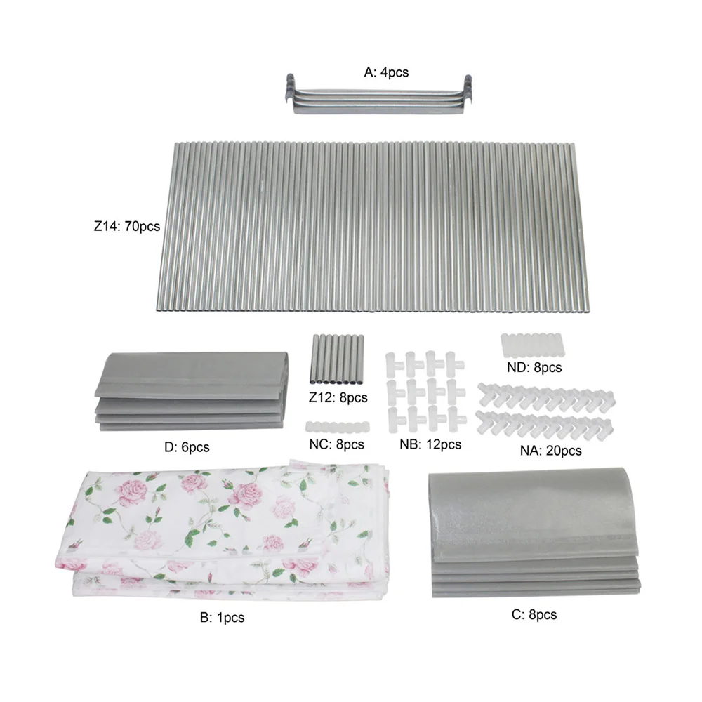 Finether цветочный принт двойная модульная металлическая рамка ткань шкаф большой и