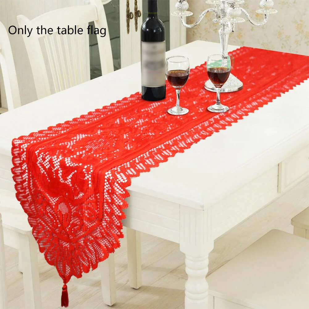Rustic Vintage Polyester Lace Floral Table Runner Decoration Dinner Home Wedding Crochet Hollow Out Elegant Restaurant Party | Дом и сад
