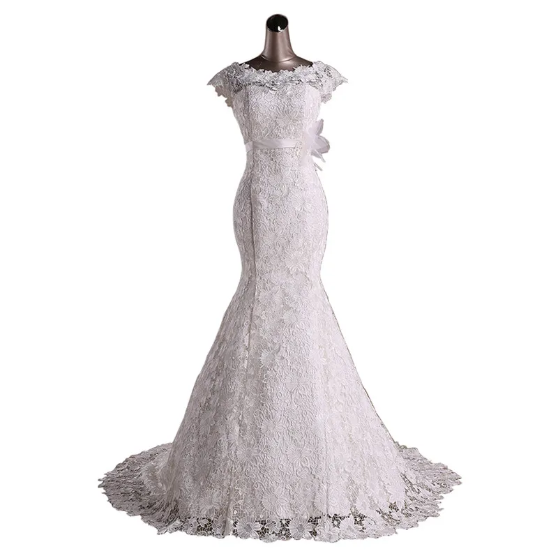 Роскошный Элегантный Хвост Длинный Кружева Свадебное Платье Невесты | Свадьбы и