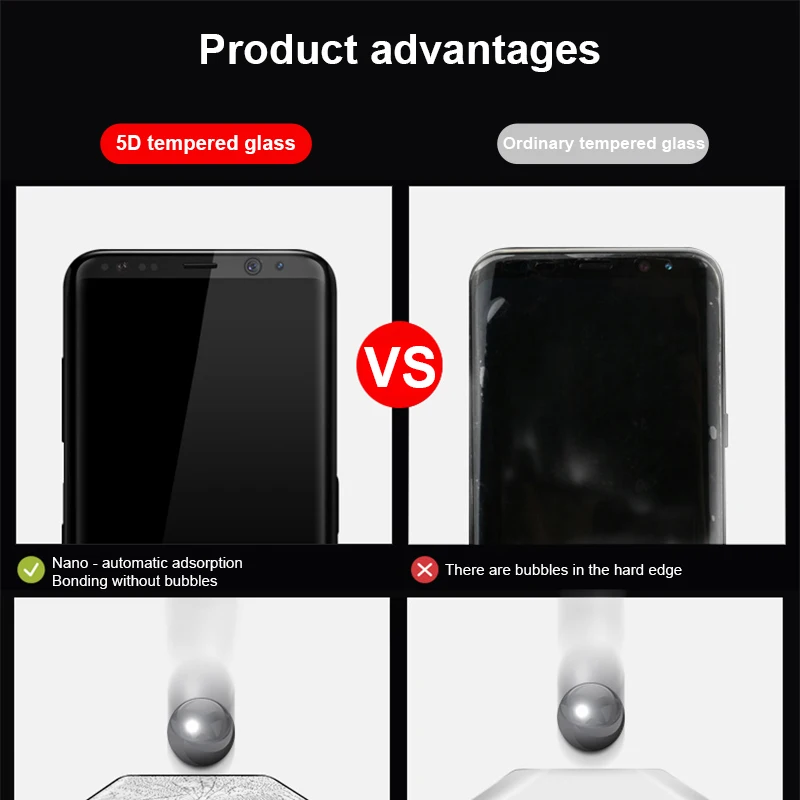 RZP изогнутое полное покрытие закаленное стекло для samsung Galaxy S8 S9 S10 Plus Note 8 9 10 Защита экрана для samsung S8 S9 стеклянная пленка