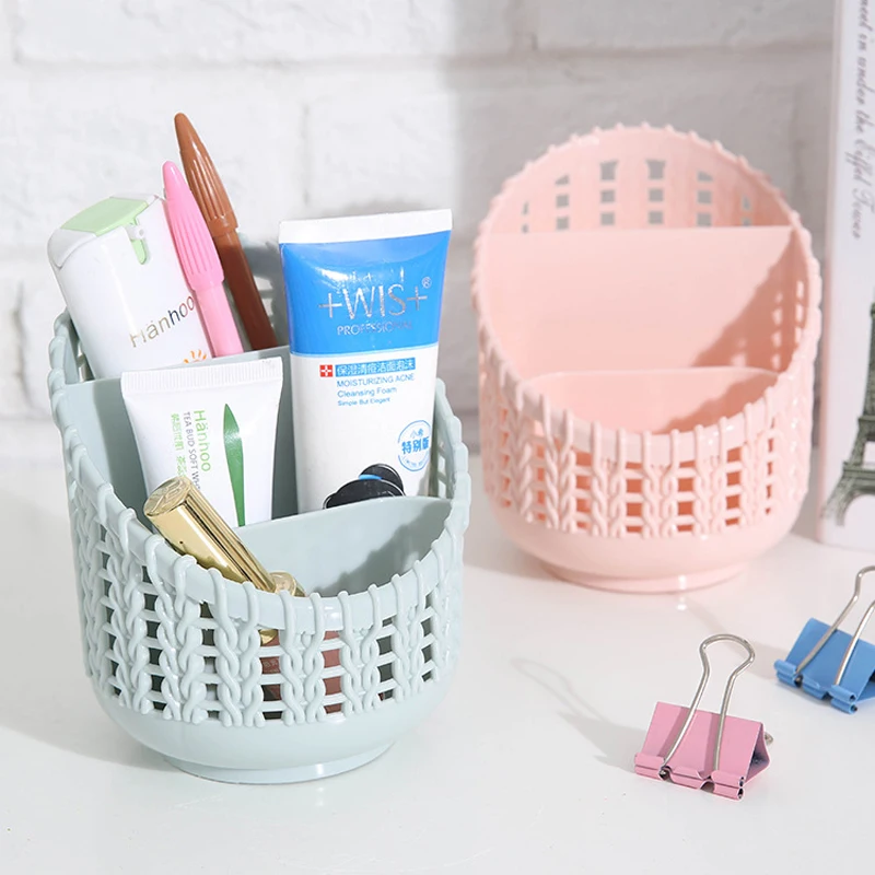 Пластиковый ящик для хранения косметики ванной комнаты органайзер офисный