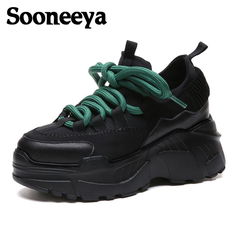 Женские массивные кроссовки Sooneeya повседневная обувь на платформе и высоком