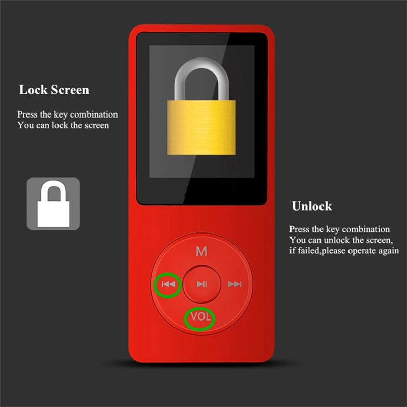 DOITOP 1 8 дюймовый экран Портативный 8G MP3 без потерь HIFI радио бас музыкальный плеер