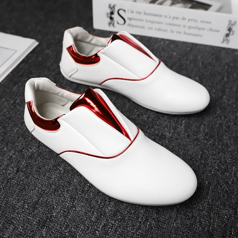 Spring Autumn Men Casual Shoes Fashion soft Leather Loafers Moccasins Slip On Men's Flats male Driving | Обувь