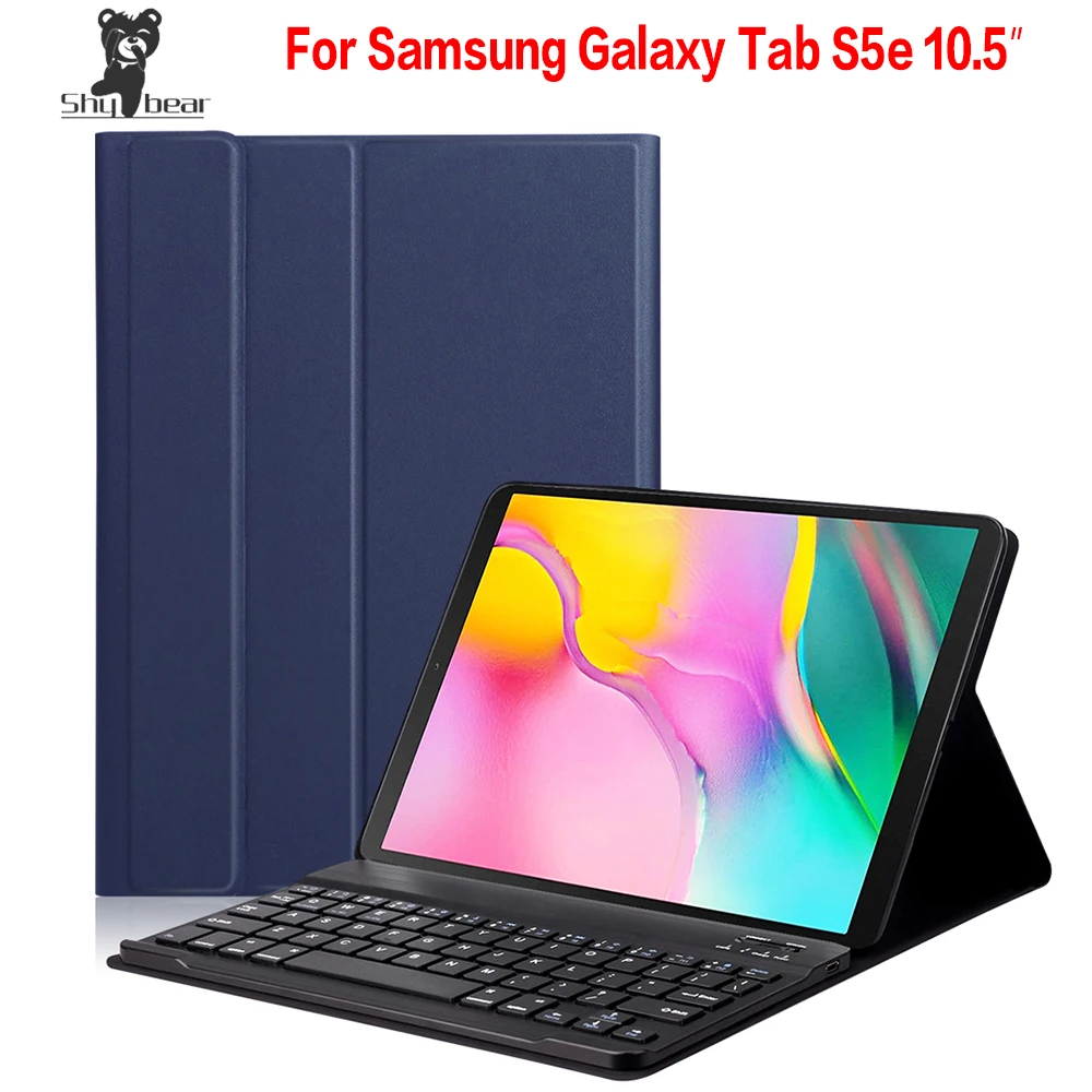 Case for Samsung Galaxy Tab S5E 10.5 2019 Wireless Bluetooth Keyboard Full Protective Portable case Cover T725 T720 | Компьютеры и
