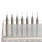 7 шт. PCB набор сверл 0,2 мм-0,5 мм печатная плата CNC микро мини-дрель Вольфрам Карбид Металлический поворотный Сверл Из быстрорежущей инструментальной стали