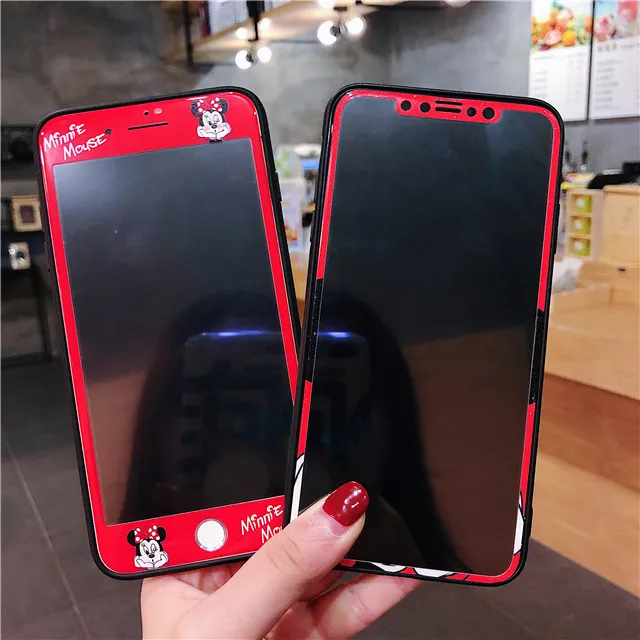 Защитная пленка для экрана iPhone Xs Max Xr X с рисунком из закаленного стекла