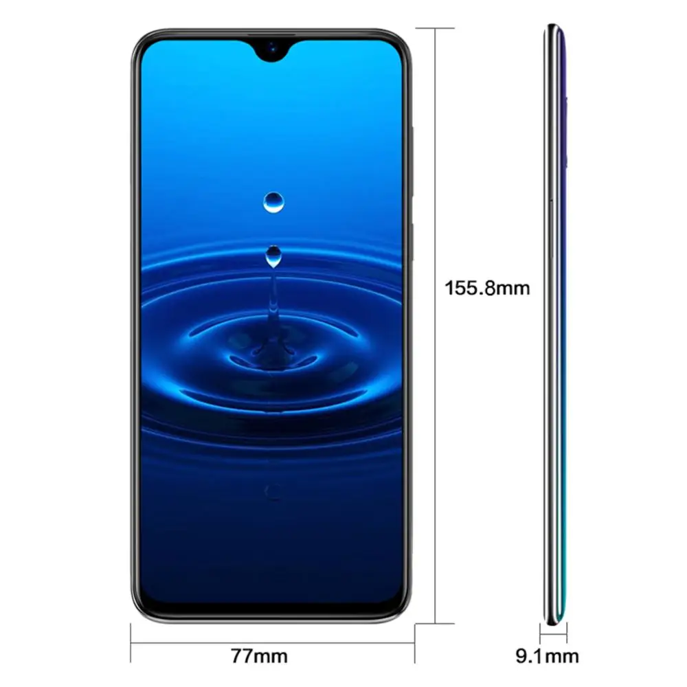 Cubot R15, экран капли воды MT6580P, четырехъядерный, Android 9,0, смартфон, 2 Гб ОЗУ, 16 Гб ПЗУ, отпечаток пальца, мобильный телефон, 3000 мАч