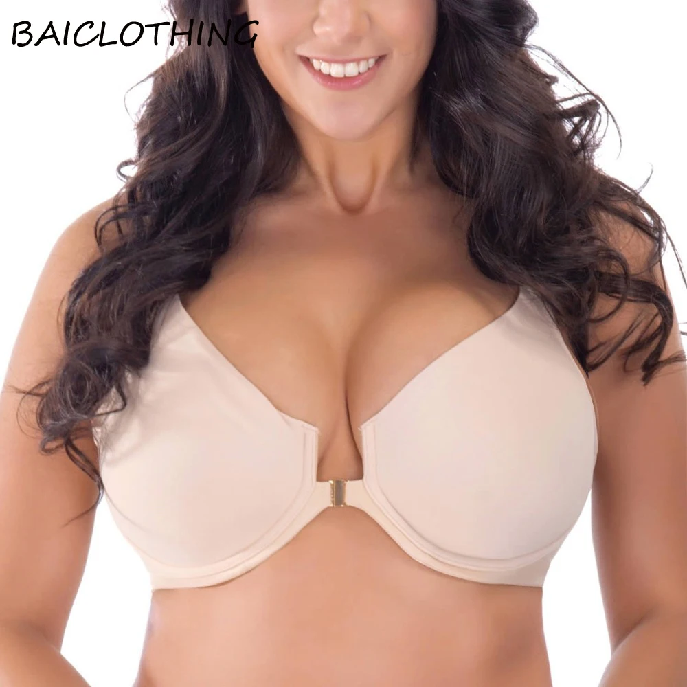 Baiclothing Женская бесшовная застежка спереди на косточках y образный ремень белье