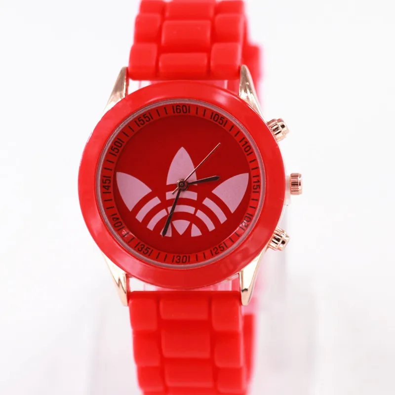Reloj mujer Новый модный бренд Женева платье часы силиконовые Watch10 цвета Аналоговые
