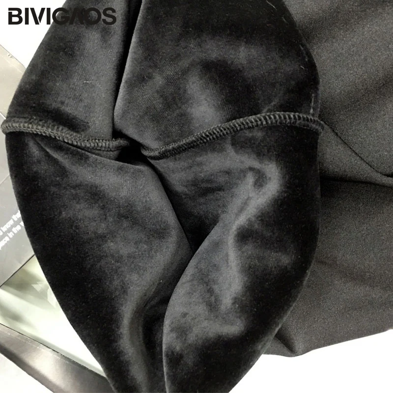 BIVIGAOS зимние теплые леггинсы женские s блестящие черные плотные бархатные леггинсы брюки эластичные тонкие леггинсы брюки женские большие размеры Сексуальные Узкие брюки