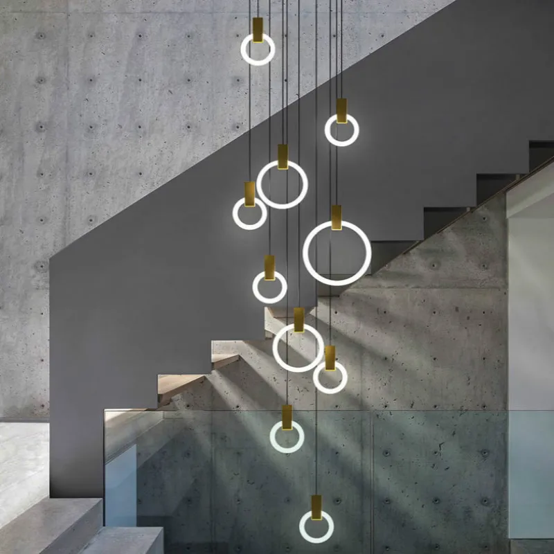 Современный подвесной светильник в скандинавском круге со светодиодной виллой