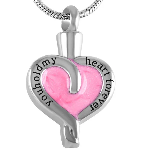IJD8438 Red/Розовое эмалированное сердце urn Charm ожерелье для праха Keepsake Jewelry кремации