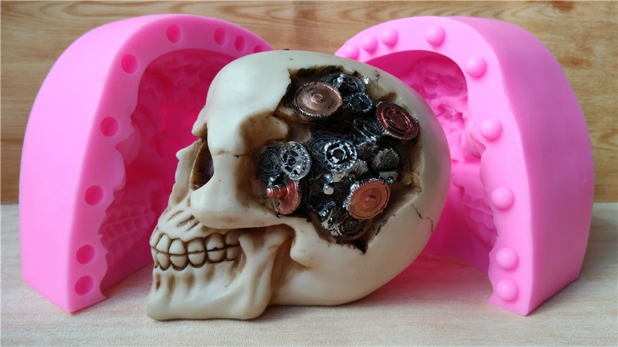 Робот череп торт декоративные инструменты для выпечки Сделай Сам силиконовая