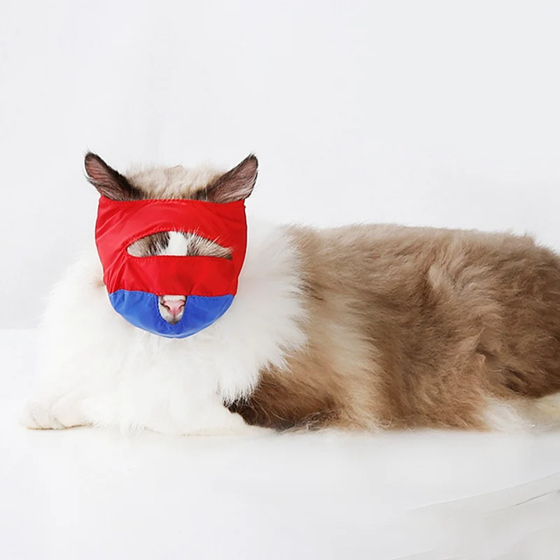 Кошачья маска против укуса мордочка дышащая нейлоновая кошачья мордочка для ванны косметический инструмент для путешествий кошачий уход намордник для собаки успокаивающий рот крышка