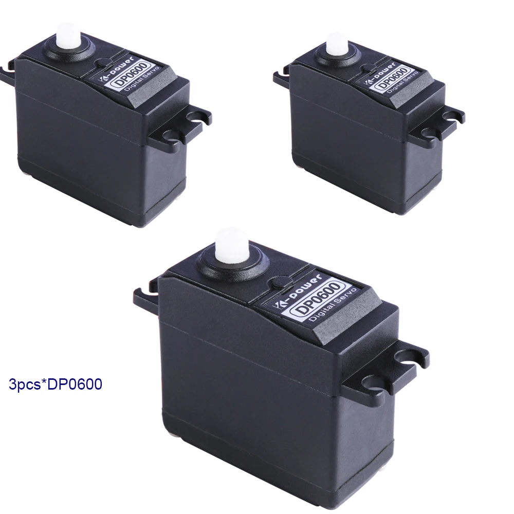 3 шт. K power DP0600 6 кг Цифровая пластиковая Шестерня DC мотор Стандартный