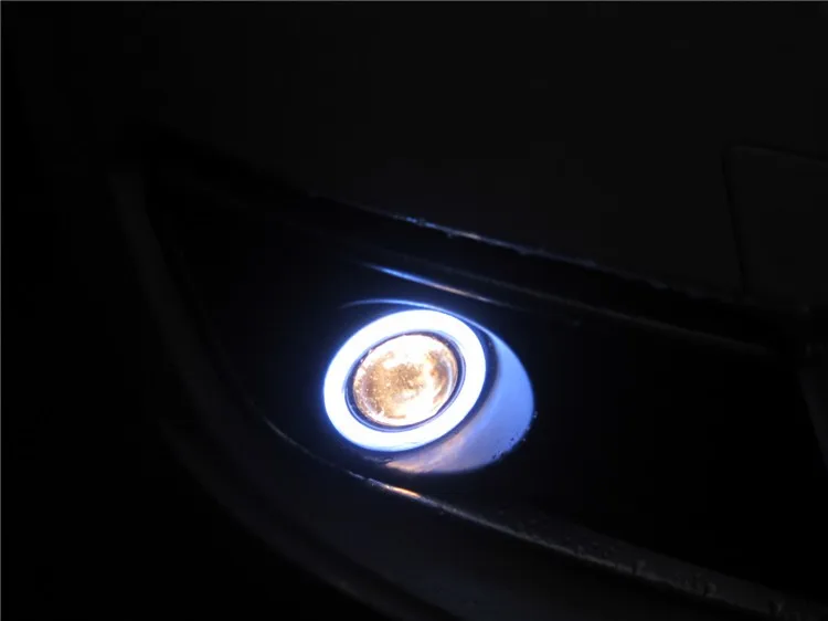 EOsuns COB angel eye Светодиодный дневной ходовой светильник DRL+ галогенный противотуманный светильник+ объектив проектора для Suzuki Swifts 2013