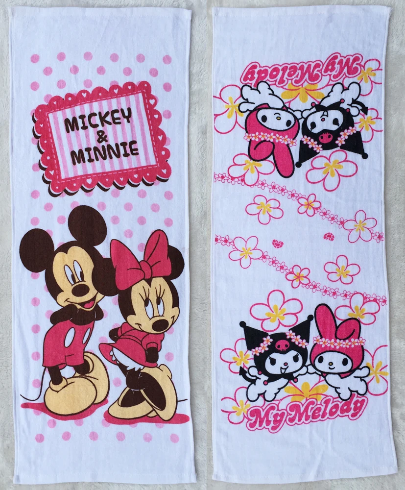Оптовая цена милое Хлопковое полотенце для лица с Микки и Минни мультяшная