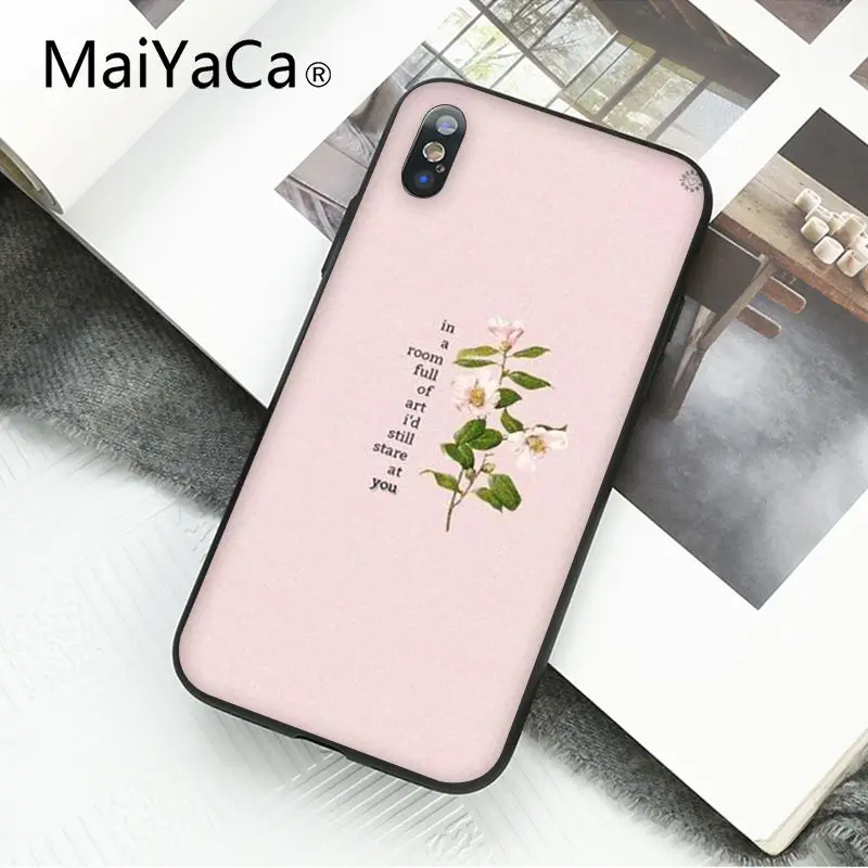 MaiYaCa Art эстетическое цветочное слово цитаты чехол для телефона iphone 11 Pro 11Pro MAX X XS MAX 6 6s 7 7plus 8 8Plus 5 5S SE XR