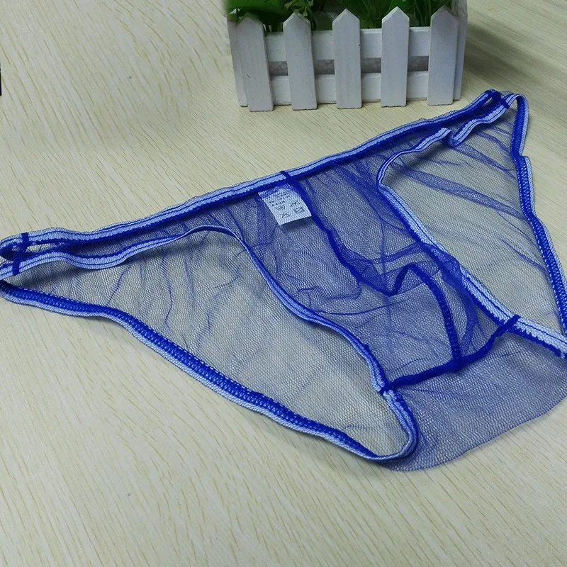 Sexy Men Briefs Breathable Underwear See Through Male Transparent Mesh Low-waist |