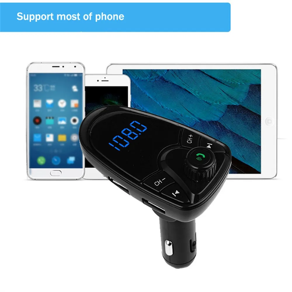 Bluetooth FM Transmitter MP3 Players Modulator Handsfree Car Kit 5V 2.1A Dual USB Charger | Электроника