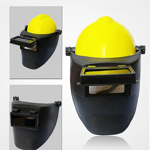 Yellow Сварочная желтая защитная маска пескоструйная Пылезащитная маска промышленного сварщика Маска Шляпа сварка может Регулируемая Маска DFS028 - Цвет: Yellow