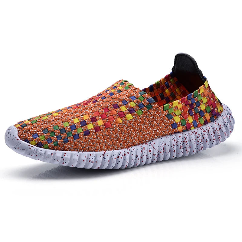 Женская обувь размера плюс 35 44 летние женские дышащие плетеные туфли s