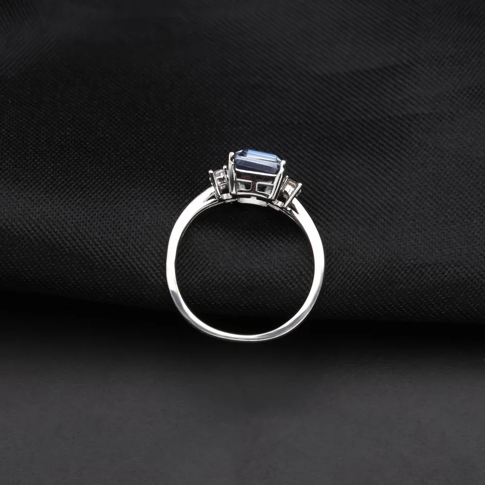 GEM'S BALLET Natural Iolite Blue Mystic Quartz Gemstone Earrings Ring Set Pure 925 Sterling Silver Fine Jewelry Sets For Women |