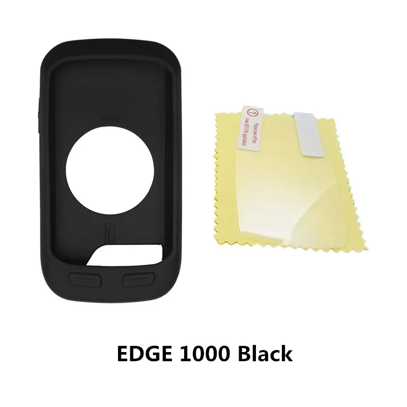 EDGE 1000 Black Универсальный силиконовый чехол для велосипеда и защитная пленка для экрана для Garmin Edge 1000 компьютер gps качественный чехол для edge 1000 чехол - Цвет: EDGE 1000 Black