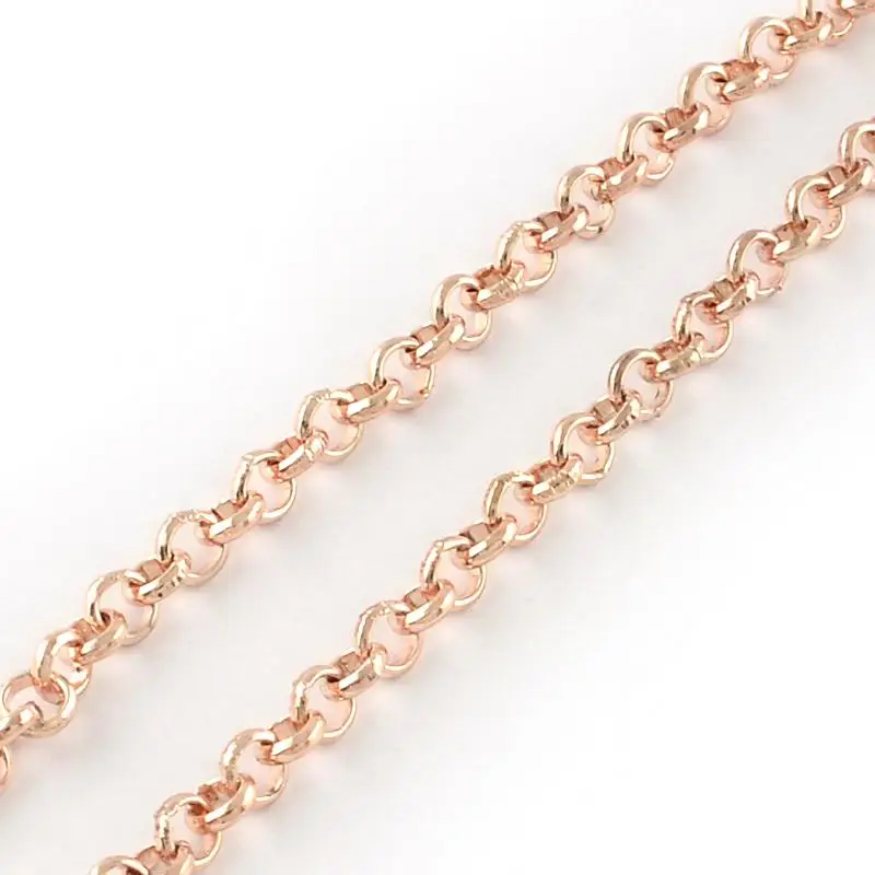 

Iron Cross Chains, Come on Reel, Rose Gold, 2x1mm; about 100m/roll