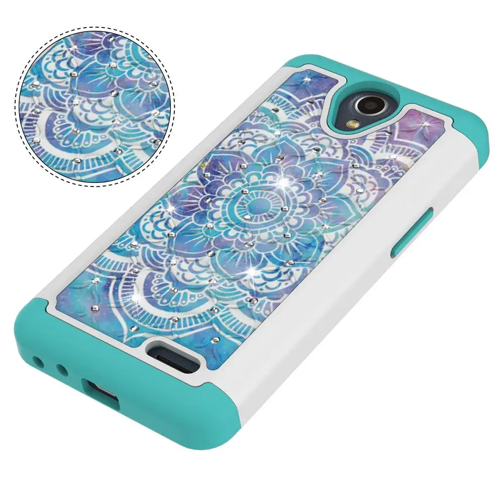 Diamond Glitter Phone Case for ZTE N9136/Prestige 2/Maven 3/Prelude Plus/Overture 3 Cover Mandala Peacock Flower butterfly Funda |