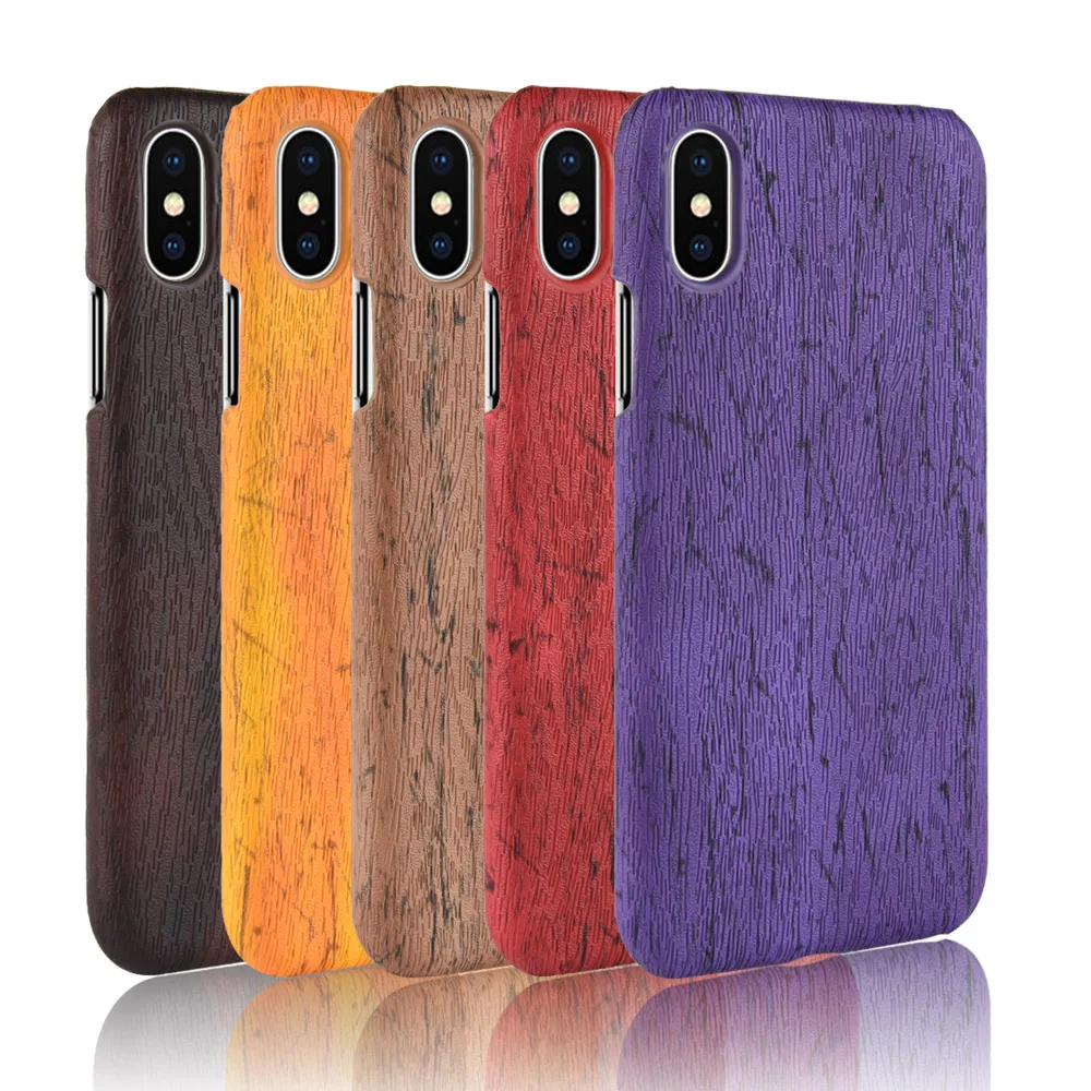 Роскошный винтажный кожаный чехол Woodern для iphone XS задняя крышка 5 8 |