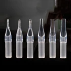 50 шт прозрачные одноразовые татуировки Советы Комплект Прозрачный татуировки Насадка Советы Mix Набор для иглы татуировки аксессуары