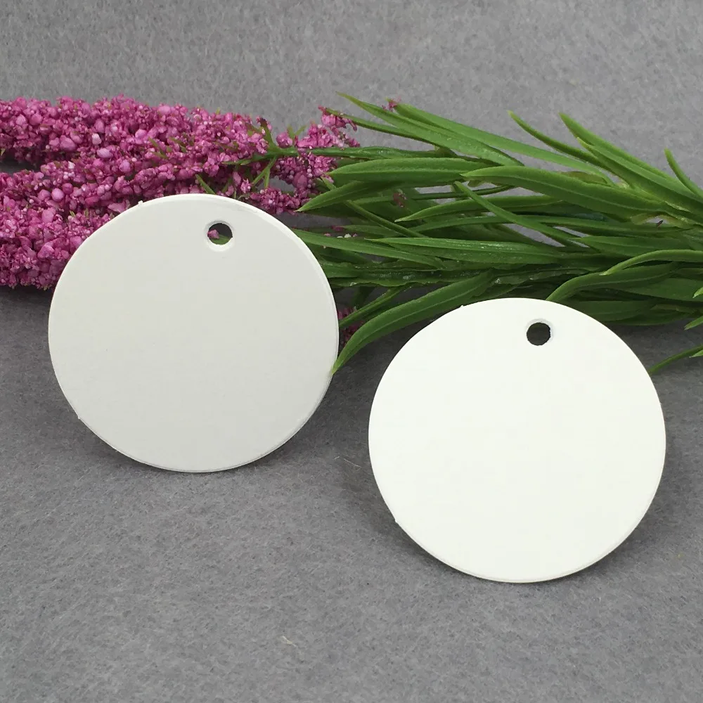 

1000pcs/lot 4x4cm white Paper Tags DIY Round Food Label Wedding Gift Decorating Tag Party Supplies tag