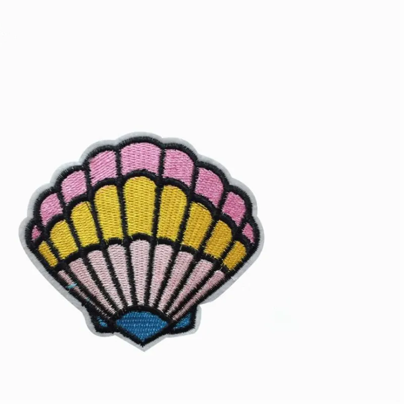 Одежда для женщин и мальчиков вышивка пластырь 18 см в виде раковины морской рыбы