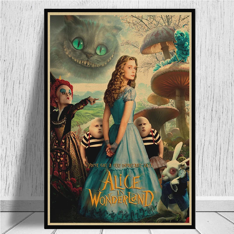 Alice in Wonderland крафт постеры для ретро фильмов настенные картины декора комнаты