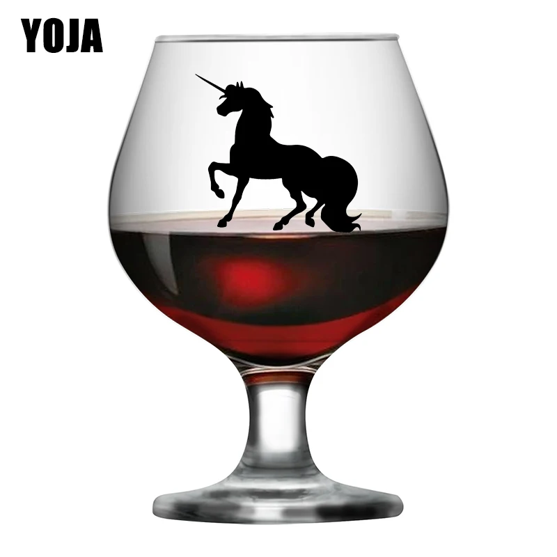 YOJA 6 9X6 см шт. Единорог милый мультфильм домашний Декор стены день рождения вина