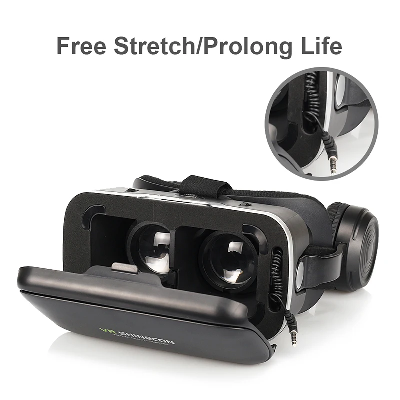 VR SHINECON 6,0 Очки виртуальной реальности 120 FOV 3D очки google картон с гарнитурой стерео коробка для смартфонов