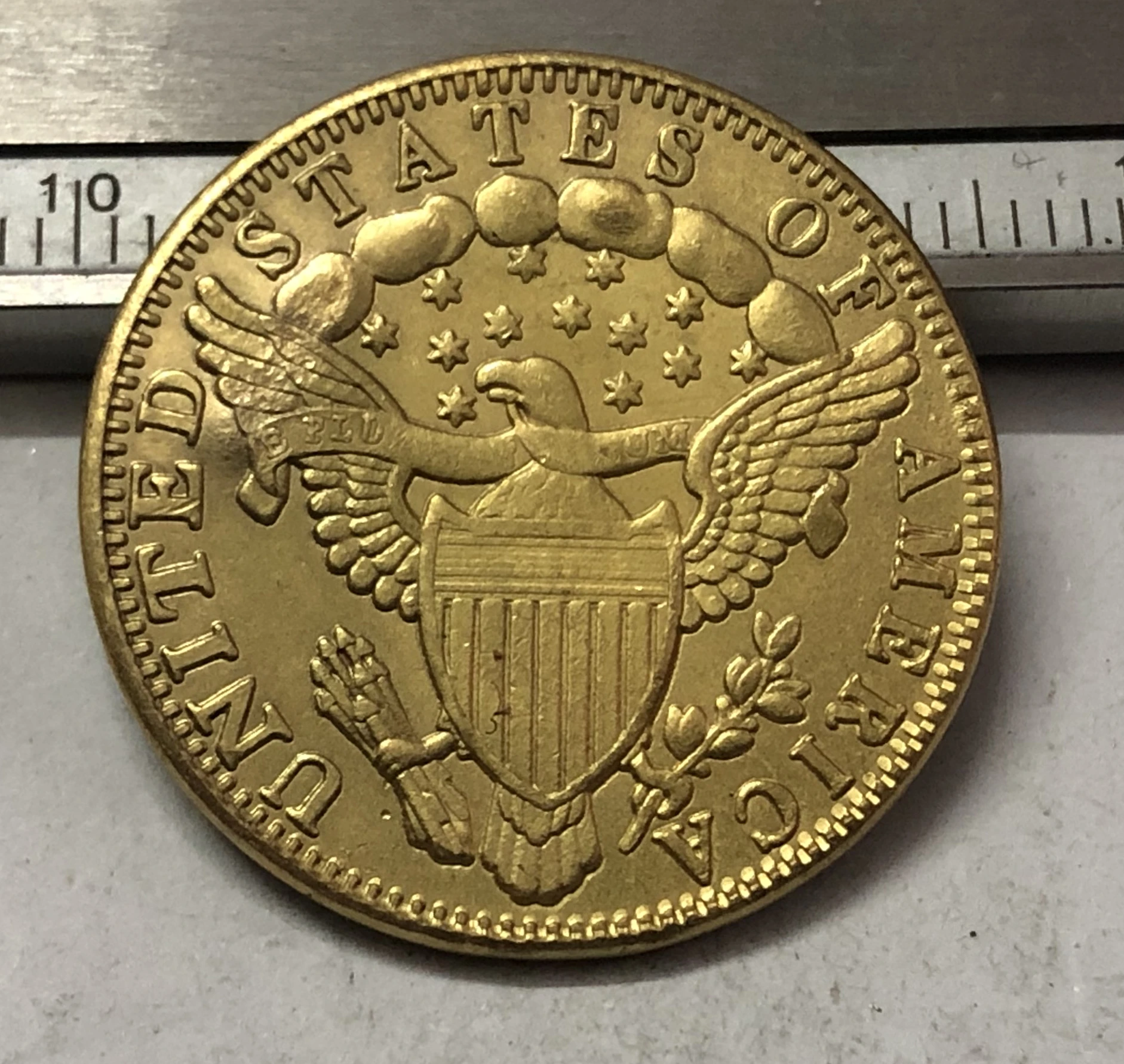 1795 США тюрбан HEAD $5 24K позолоченная копия (два типа Выберите любой)|Безвалютные