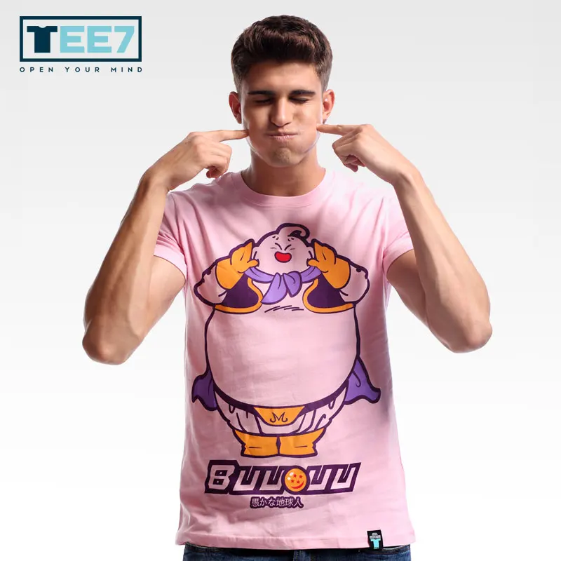Фото TEE7 Dragon Ball Z 100% хлопковая футболка Majin Buu Son Goku Master Roshi модные футболки с короткими TEE7 Dragon Ball Z 100% хлопковая футболка Majin Buu Son Goku Master Roshi модные футболки с короткими