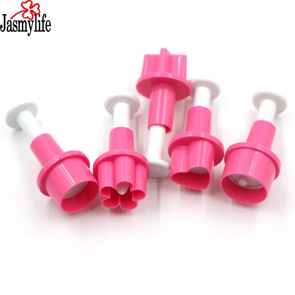 Плунжер для цветов 5 шт. резак сердца помадки сахара ремесла форма с пятиконечной