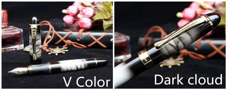 JINHAO X450 передовые перьевая ручка, покрытие из 18 к GP чернильная ручка NIB больше цветов на выбор упаковки с черной ручкой мешочек Горячая распродажа