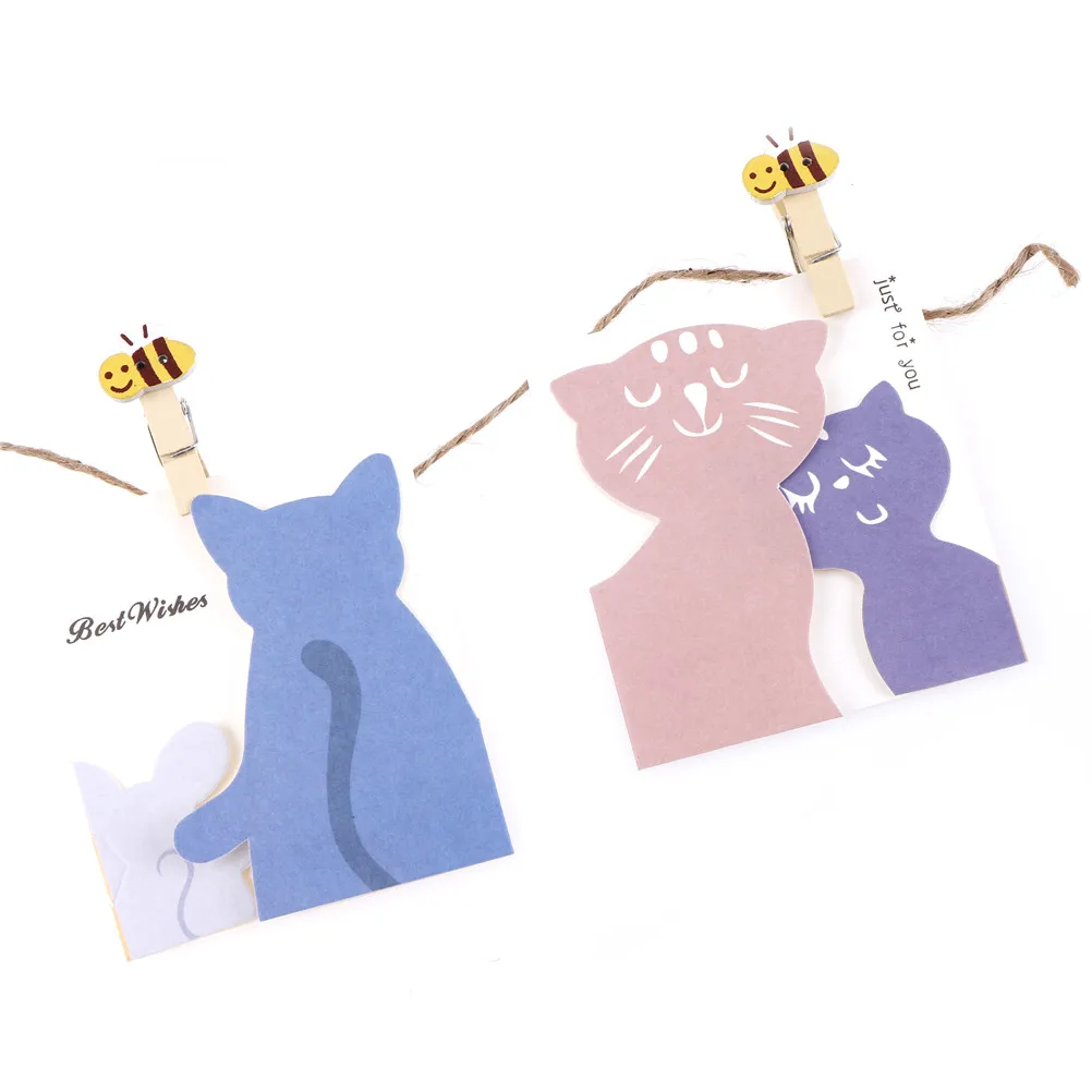 Новинка 10 шт./компл. деревянная мини закладка для бумаги с мультяшными пчелами